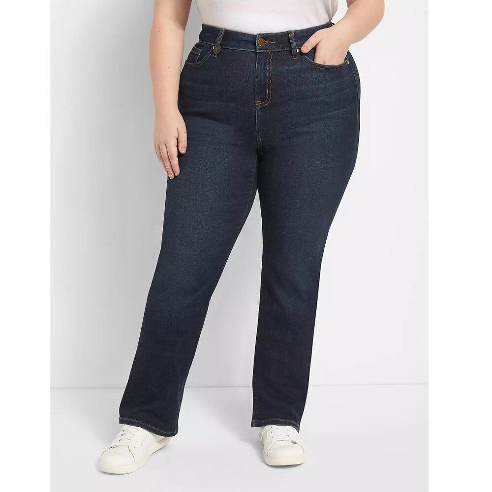 Lane Bryant Genius Fit Slim Bootcut Jeans Size 22T Tall Stretch Denim NWOT